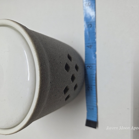 Gray Ceramic Container with Lid - Picture 6 of 7